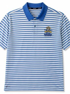 Nike Golf Dri-FIT Polo XL Bellerive 2018 PGA Championship Striped Blue
